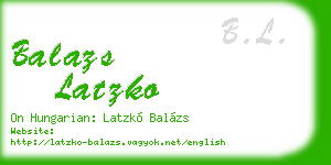 balazs latzko business card